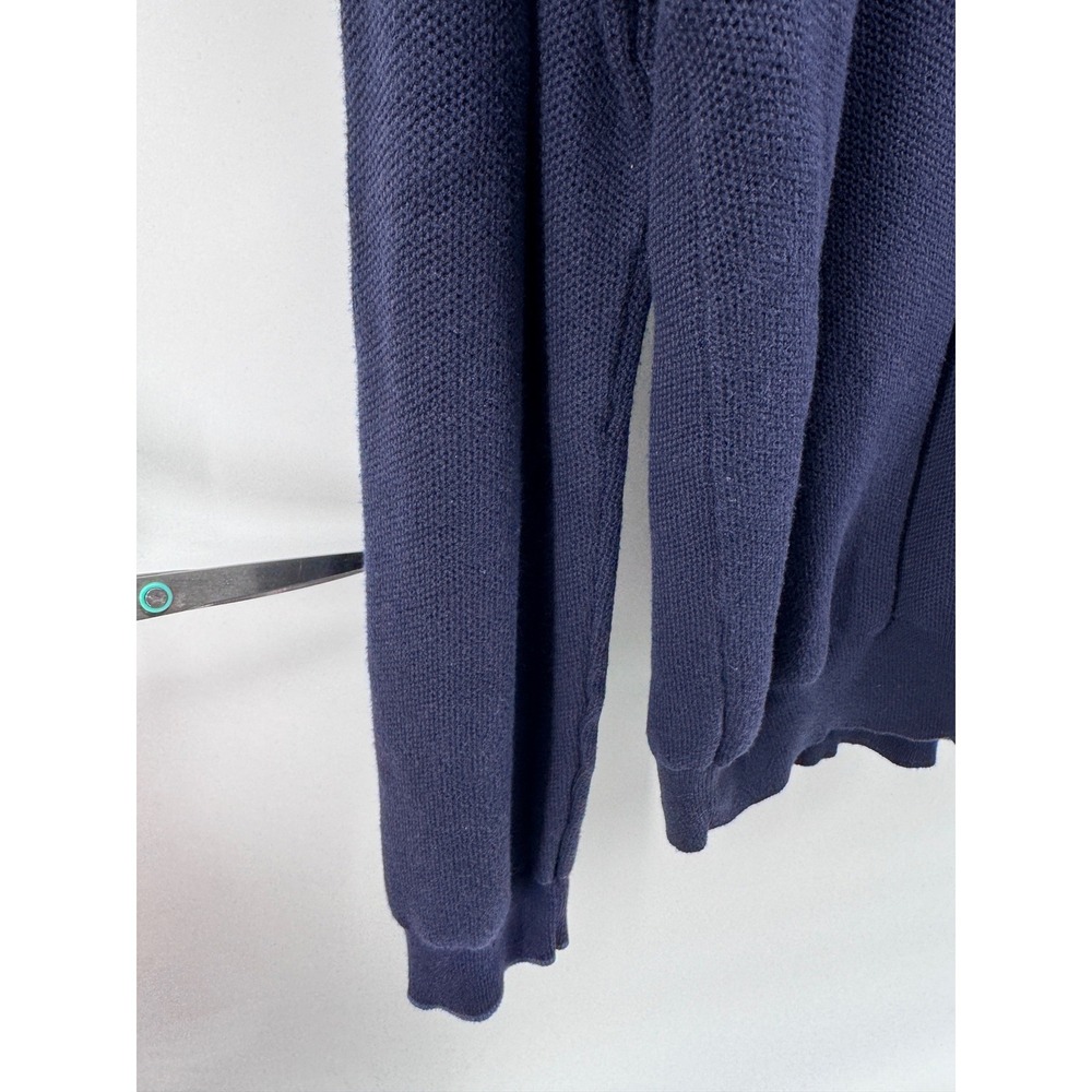 Polo Ralph Lauren Quarter Zip Sweater Mens XL Navy Blue Pima Cotton - Picture 11 of 14